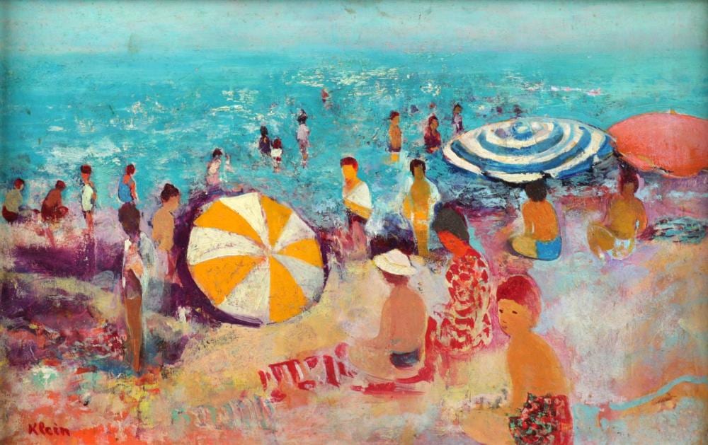 Friedrich Franz Albert Klein comparable auction result: frits klein bandoeng 1898 1990 paris beach scene with peop