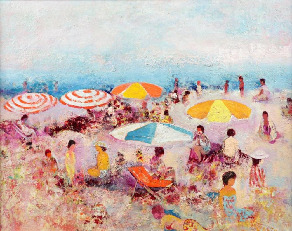 Friedrich Franz Albert Klein comparable auction result: frits klein bandoeng 1898 1990 paris people on the beach
