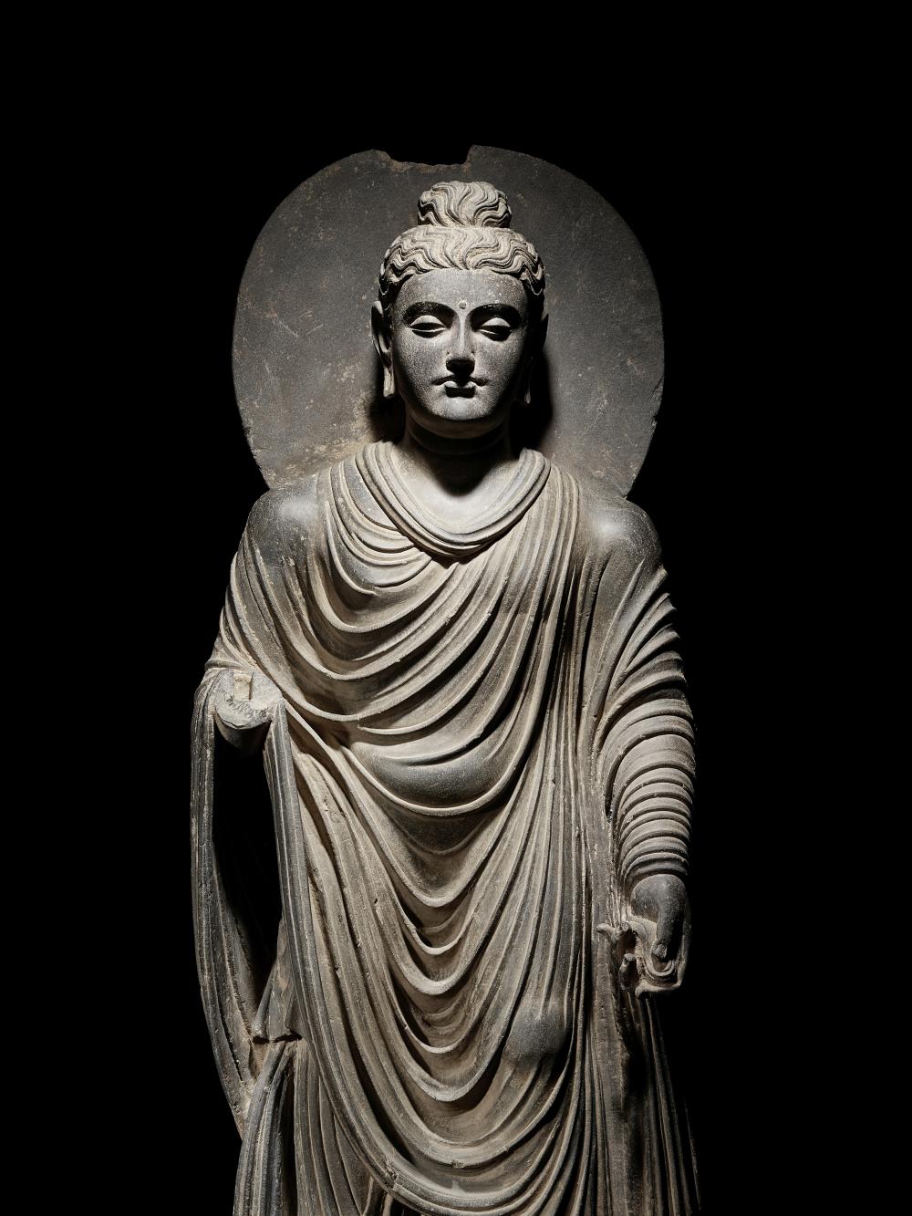 A Schist Figure Of Buddha Ancient Region Of Gandhara, CIRCA 3RD CENTURY comparable sale