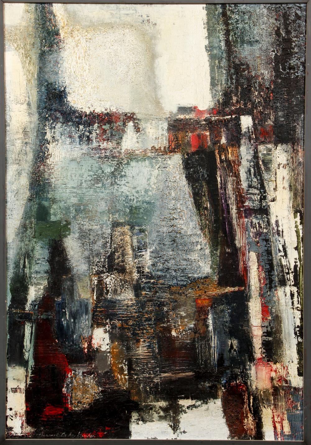 Aaronel DeRoy Gruber comparable auction result: aaronel deroy gruber late 1950 s abstraction