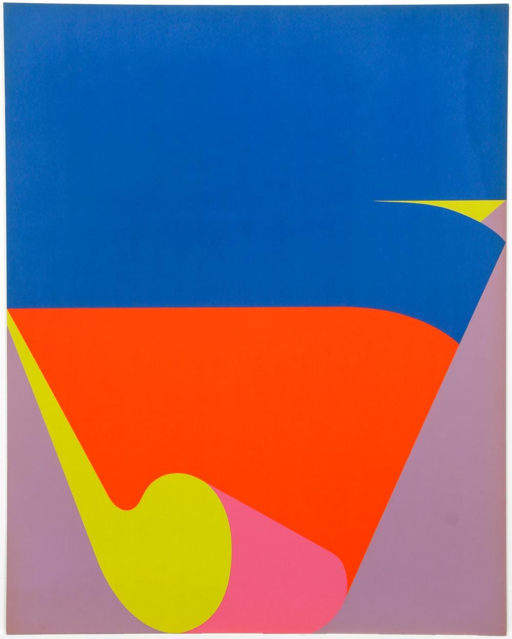Sven Lukin comparable auction result: sven lukin 1969 bimorphic abstract silkscreen signed