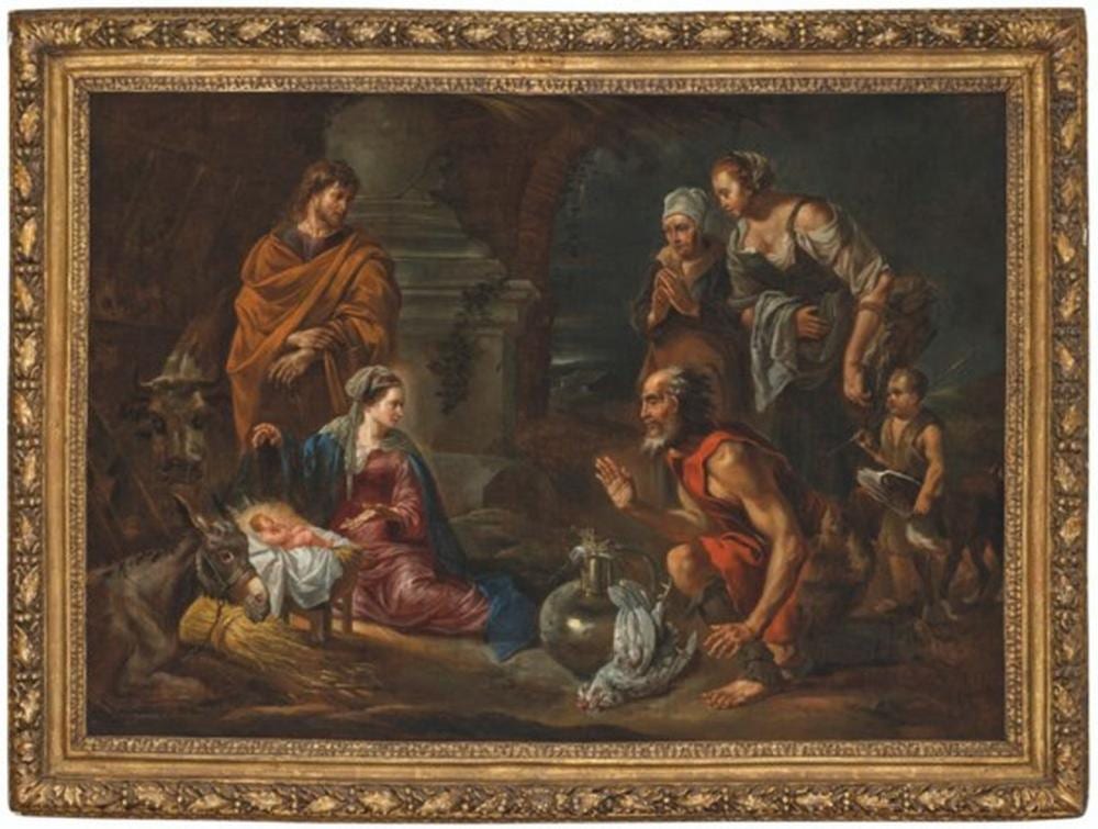 Abraham Willemsens comparable auction result: abraham willemsen 1605 1610 1672 antwerp the nativity oil on canvas 34