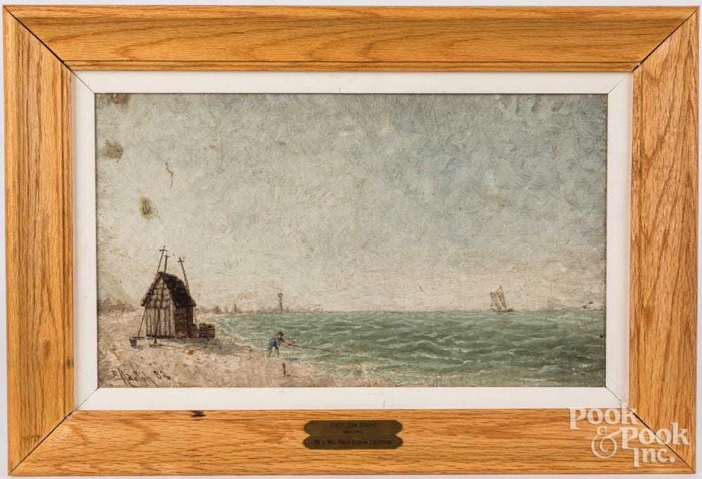 Albert Jean Adolphe comparable auction result: albert jean adolphe oil on canvas coastal scene
