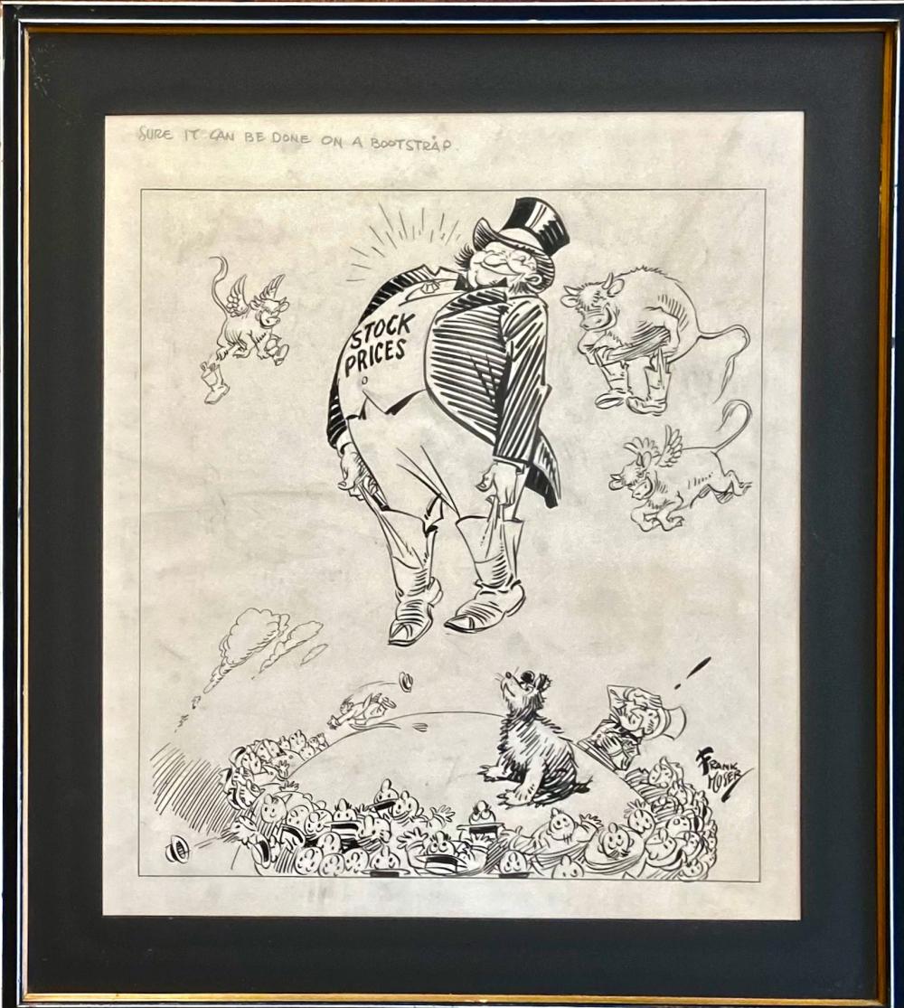 Frank H. Moser comparable auction result: frank h moser 1886 1964 political cartoon c 1930s