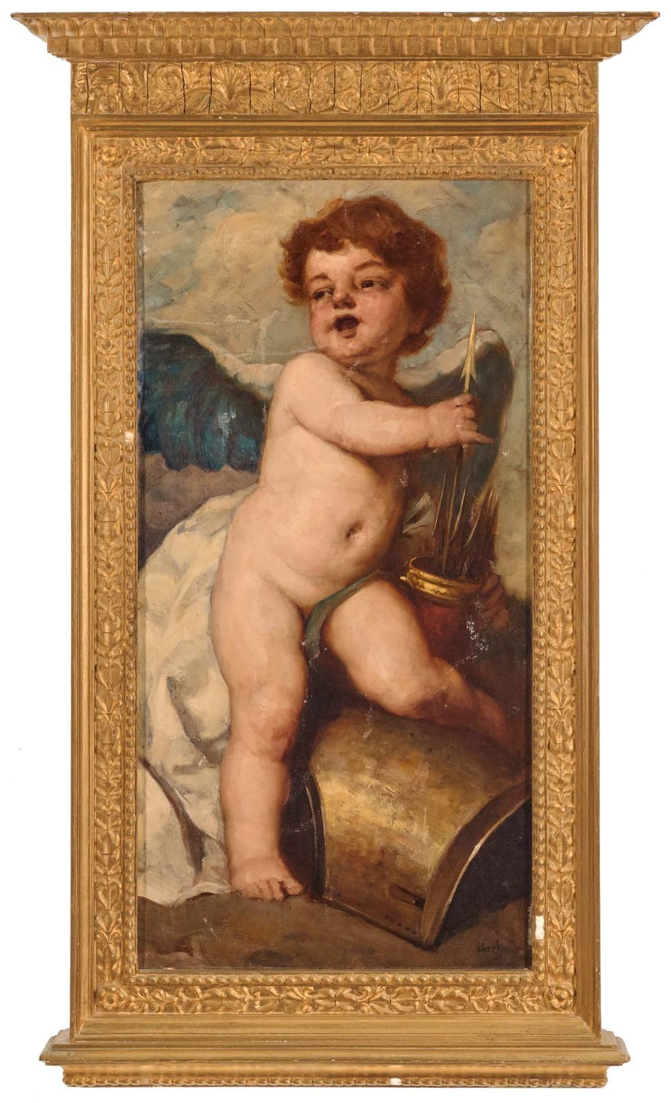 gyula der 1875 1945 cupid oil on canvas 78 5 x 39 cm frame 103 x 63 x 10 cm · Lawsons · 2021-11-25 Gyula Éder comparable auction result: gyula der 1875 1945 cupid oil on canvas 78 5 x 39 cm frame 103 x 63 x 10 cm