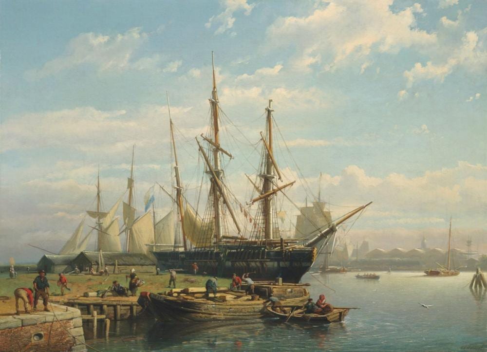 johan adolph rust dutch 1828 1915 dutch sailing ships at anchor in a ri · Christie's · 2021-12-16 Johan Adolph Rust comparable auction result: johan adolph rust dutch 1828 1915 dutch sailing ships at anchor in a ri