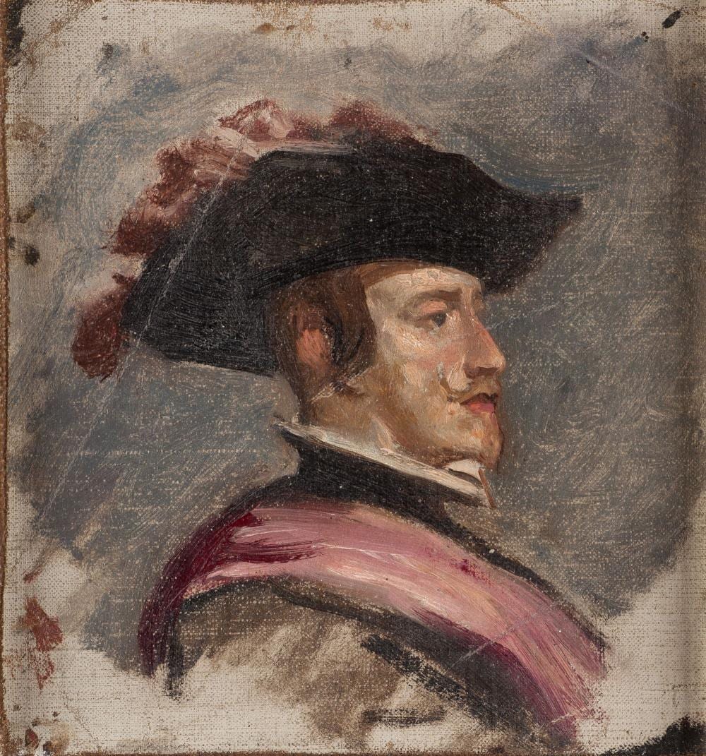 Eduardo Rosales comparable auction result: eduardo rosales gallinas 1836 1873 philip iv of velazquez