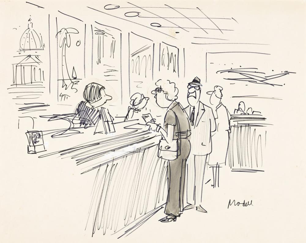 Frank Modell comparable auction result: frank modell 1917 2016 if possible we d like a seat in between us new yorker cartoons