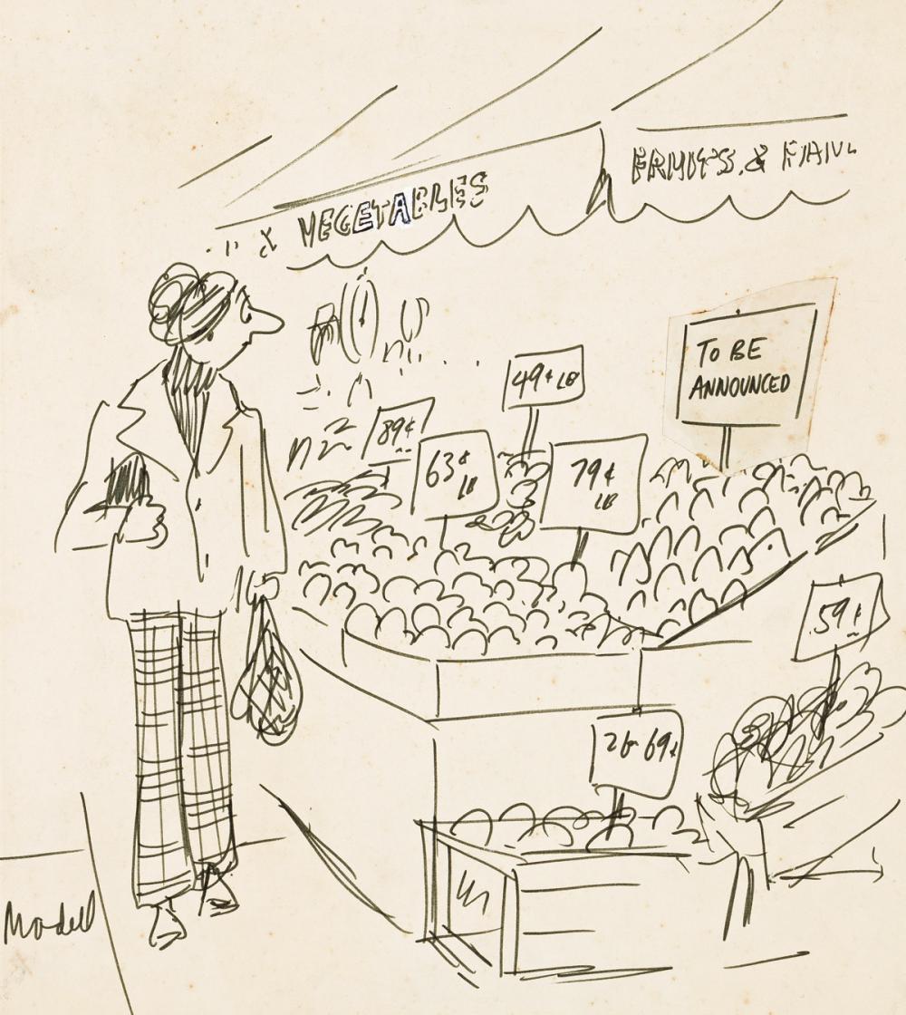 Frank Modell comparable auction result: frank modell 1917 2016 vegetable stand new yorker cartoons