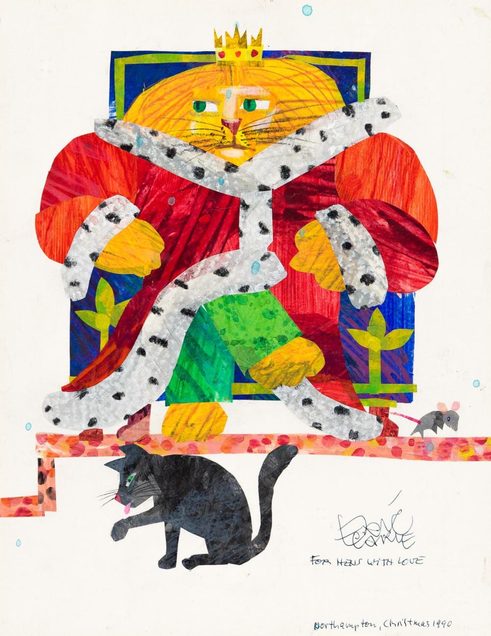 Eric Carle comparable auction result: eric carle 1929 2021 king cat and his subjects childrens