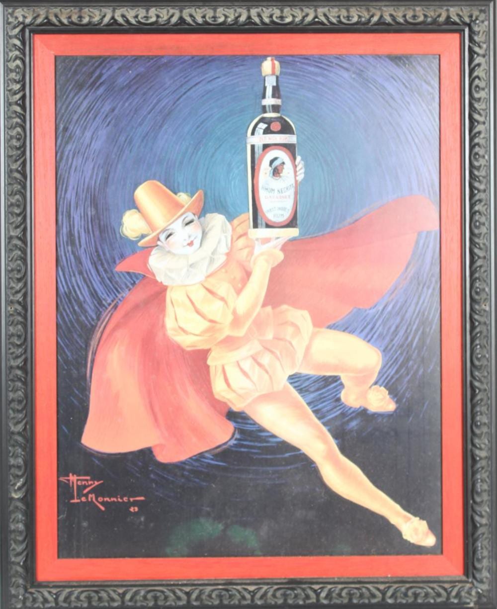 henry lemonnier poster rhum negrita · Sarasota Estate Auction · 2021-12-11 Henry LeMonnier comparable auction result: henry lemonnier poster rhum negrita