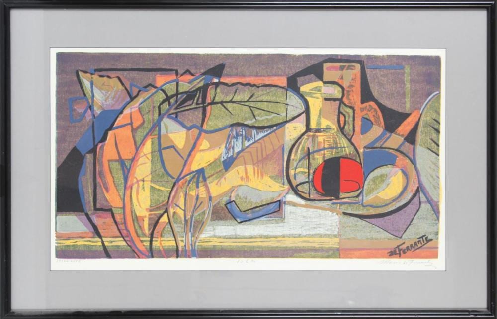 Mario De Ferrante comparable auction result: mario de ferrante 1898 1992 italian serigraph