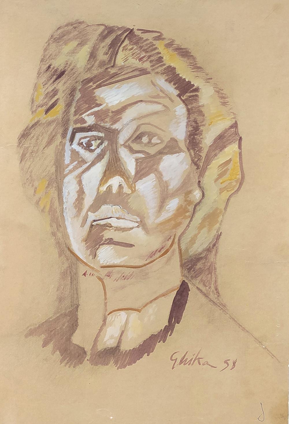 Nikolaos Chatzikyriakos-Ghikas comparable auction result: ghika hatzikyriakos nikos 1906 1994 portrait of a lady