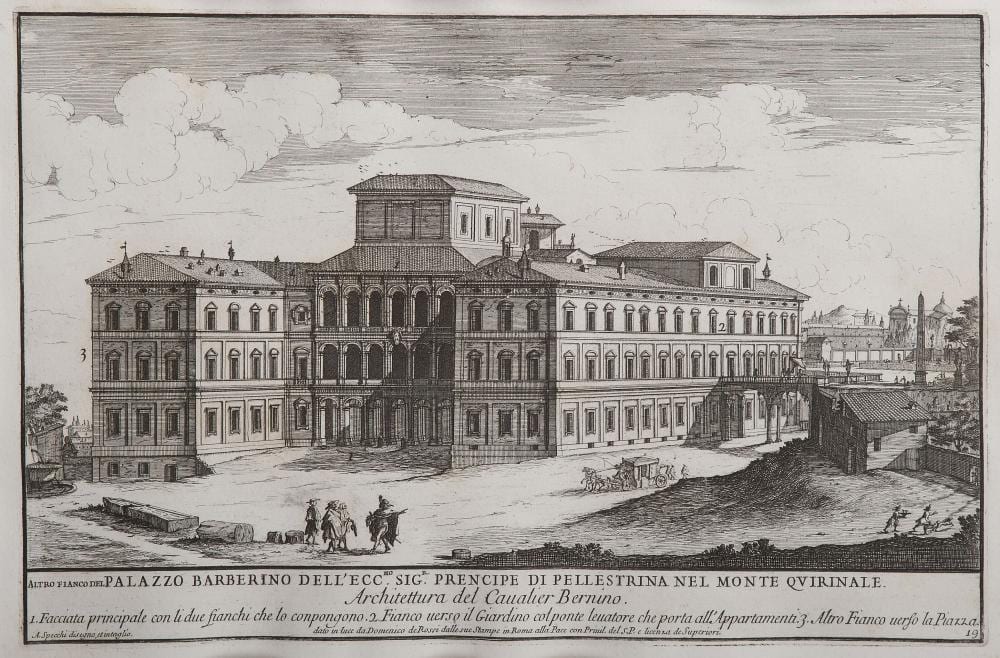 Alessandro Specchi comparable auction result: alessandro specchi 1666 1729 altro fianco del palazzo barberino