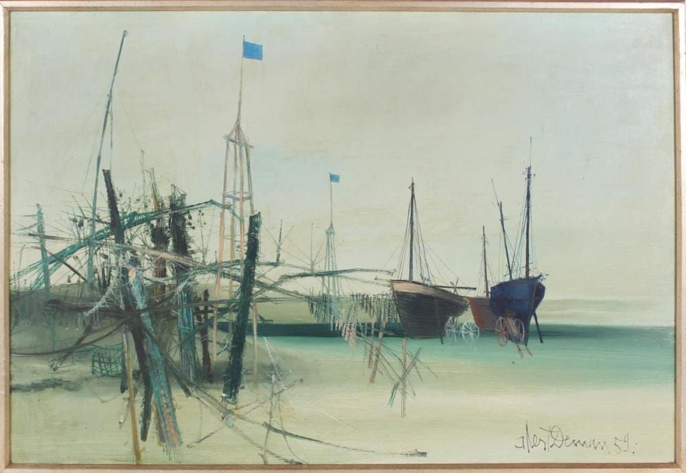 Albert Deman comparable auction result: albert deman 1929 1996 french oil on canvas 59