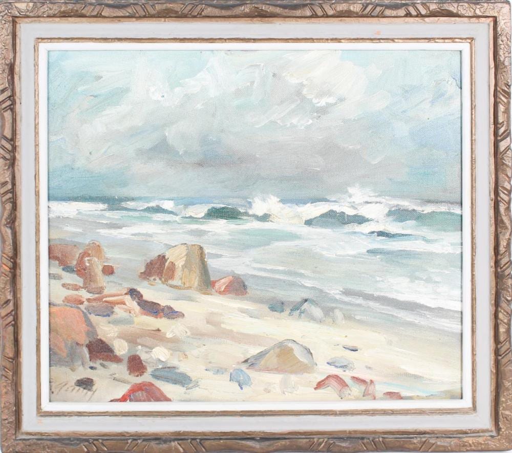 Janis (1903) Gailis comparable auction result: janis gailis 1903 1975 american oil on masonite