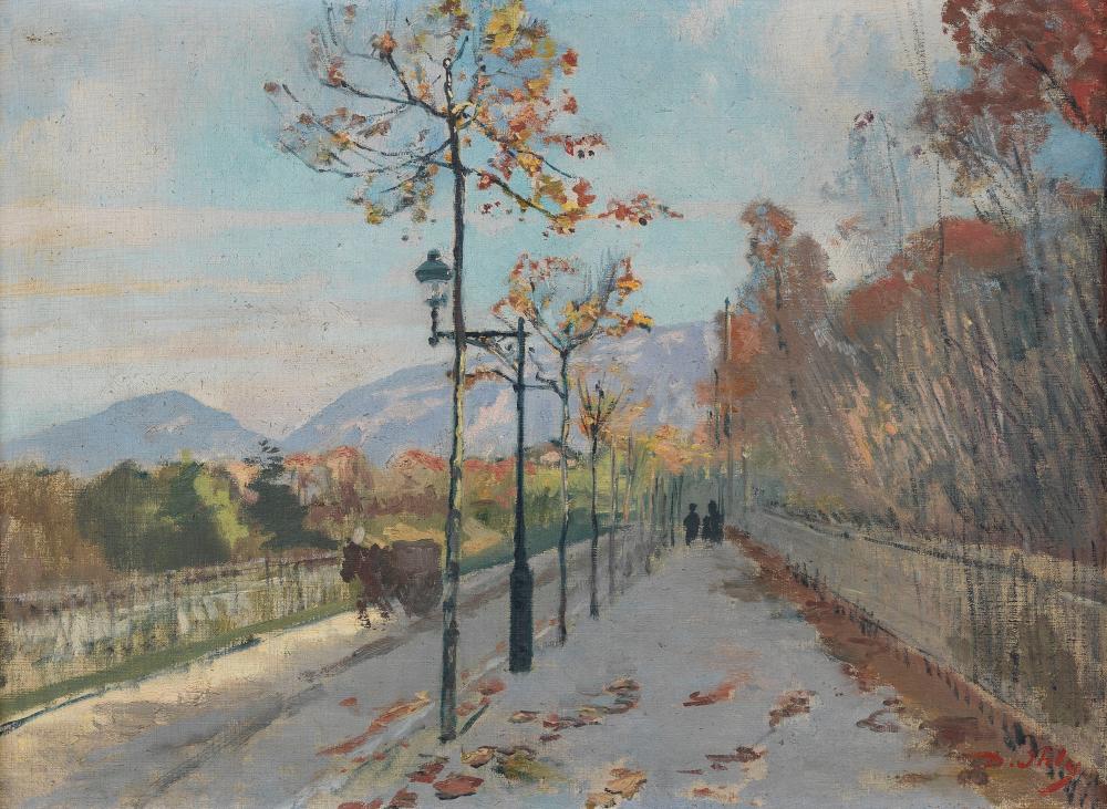 Daniel Ihly comparable auction result: jean daniel ihly 1854 1910 la route de dries huile sur toile sign e 47x62 cm