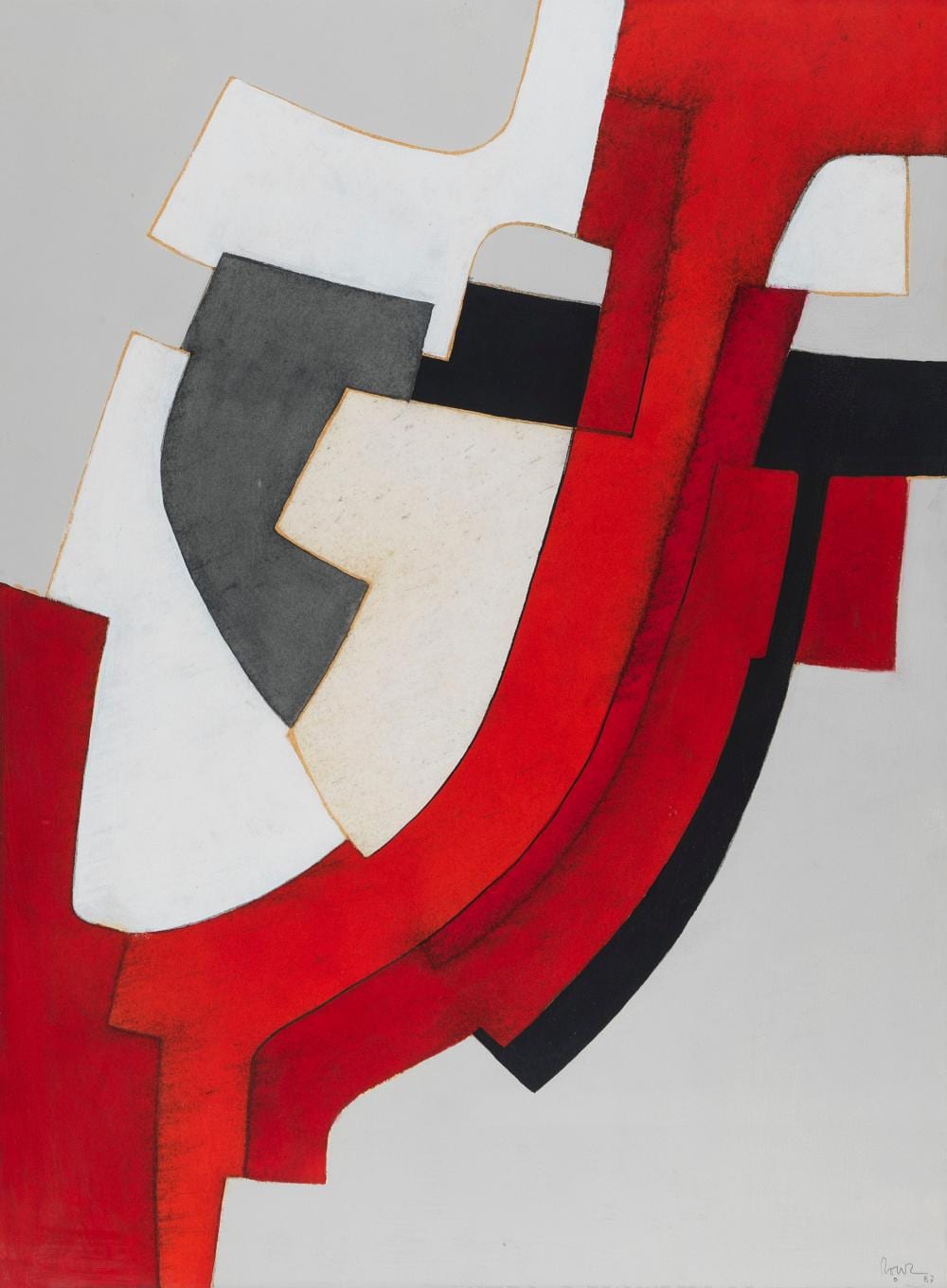 Albert Rouiller comparable auction result: albert rouiller 1938 2000 composition abstraite technique mixte sur papier sign e et dat e