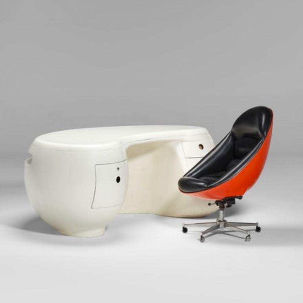 Maurice Calka comparable auction result: maurice calka 1921 1999 boomerang desk and chair designed circa 1969