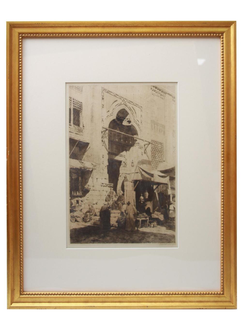 A SWEDISH ETCHING STREET VIEW BY AXEL HERMAN HAIG sold by Antique Arena Inc, lot 40 — auction record photograph