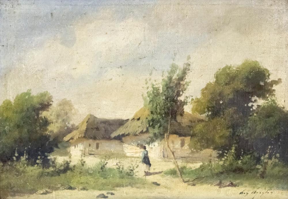Agoston Acs comparable auction result: agoston acs hungarian 1889 1947 rural landscape oil on canvas