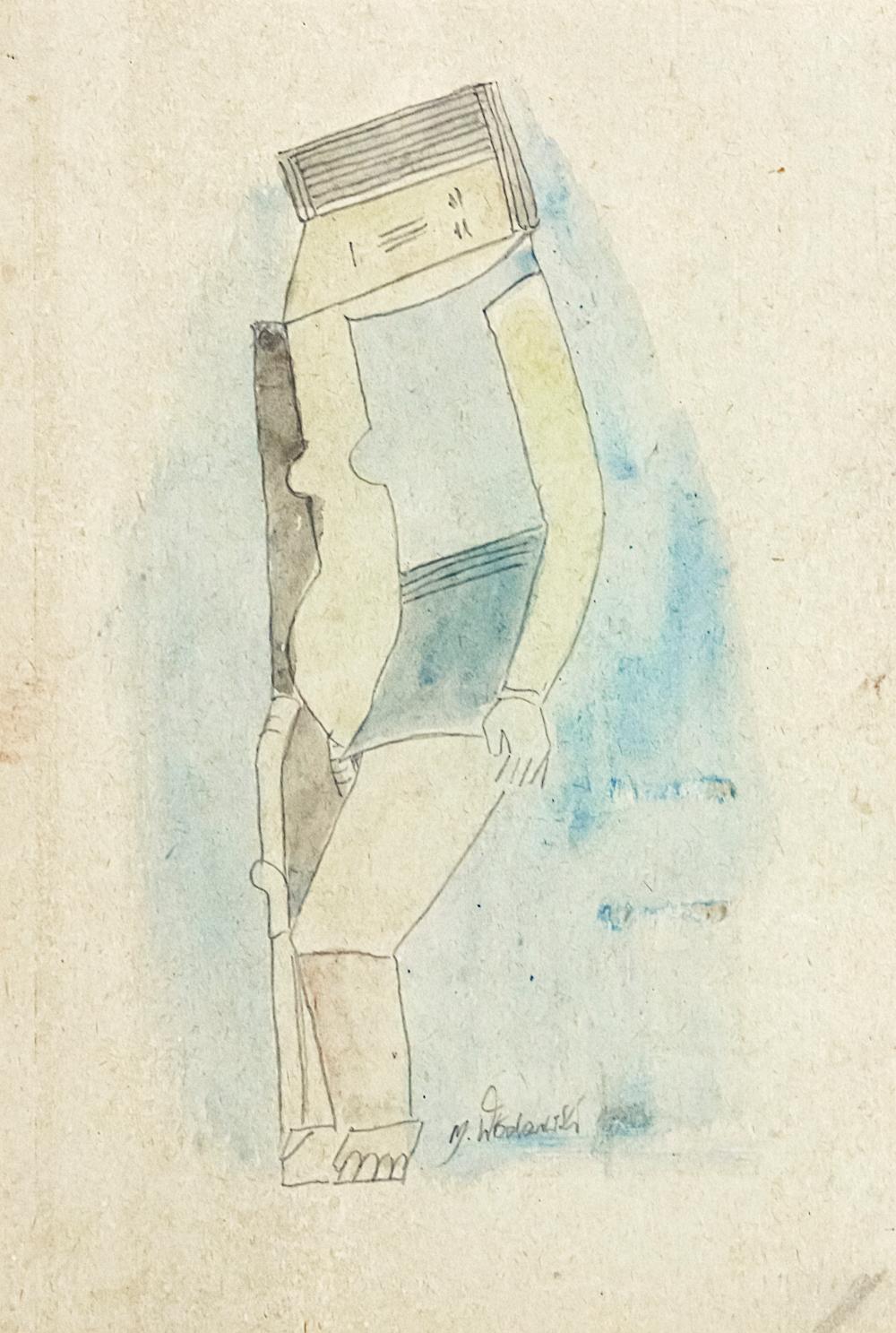 Marek Wlodarski comparable auction result: marek wlodarski polish 1903 1960 figure watercolor and pencil on paper