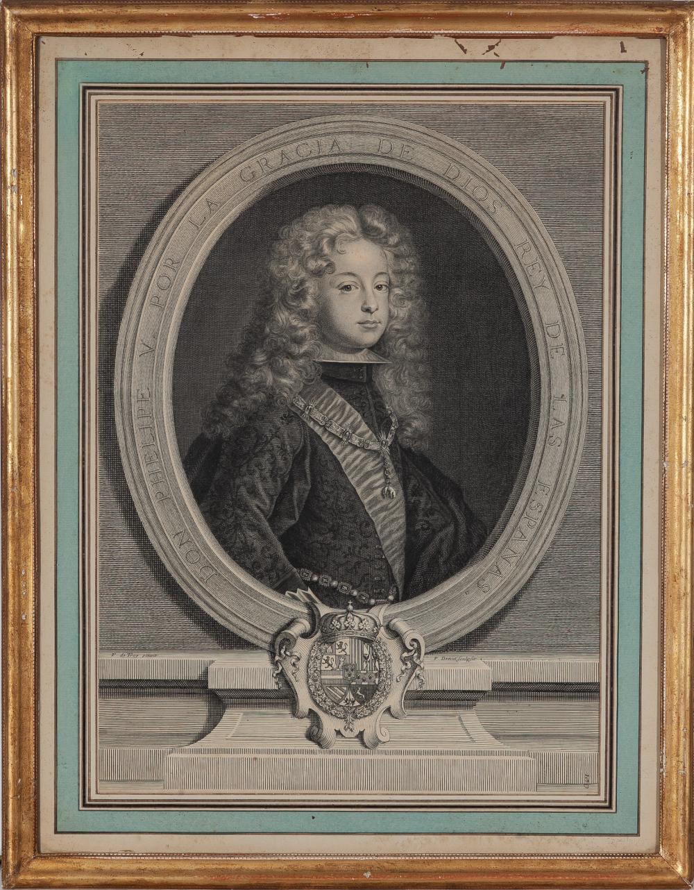 Pierre (1663) Drevet comparable auction result: pierre drevet 1663 1738 after jean fran ois de troy 1679 1752 don phelipe v por la gracia de dios rey de las espa as