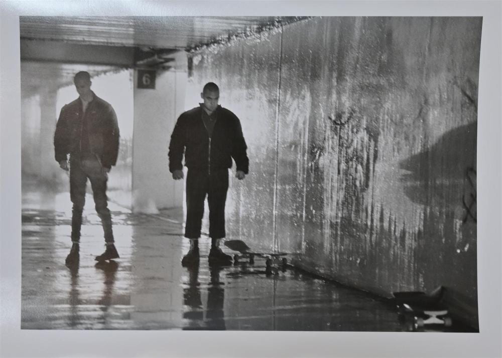 Peter Leiss comparable auction result: peter leiss cackles and luke from romper stomper 1991 selenium toned fibre based print 3 3 signed editioned and dated verso 24