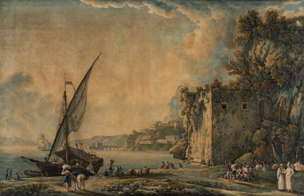 Louis Ducros comparable auction result: abraham louis rodolphe ducros 1748 1810 view of the bay of baia