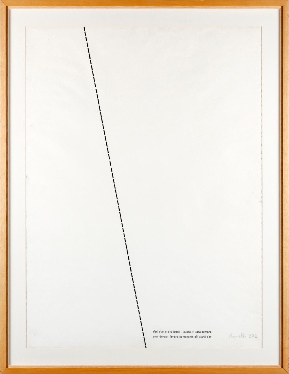 Vincenzo Agnetti comparable auction result: vincenzo agnetti 1926 1981 dati due o piu istanti tecnica mista su carta