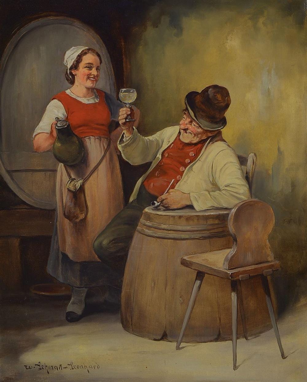 wilhelm lehmann leonhard 1877 1954 in the wine cellar · Henry's Auktionshaus · 2021-12-29 Wilhelm (1877) Lehmann comparable auction result: wilhelm lehmann leonhard 1877 1954 in the wine cellar