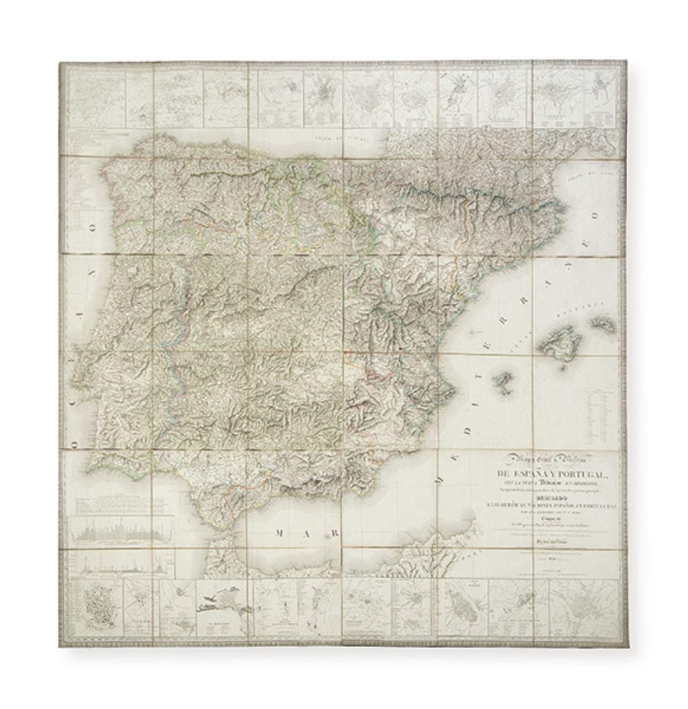 Alexis Donnet comparable auction result: alexis donnet civil and military map of spain and portugal