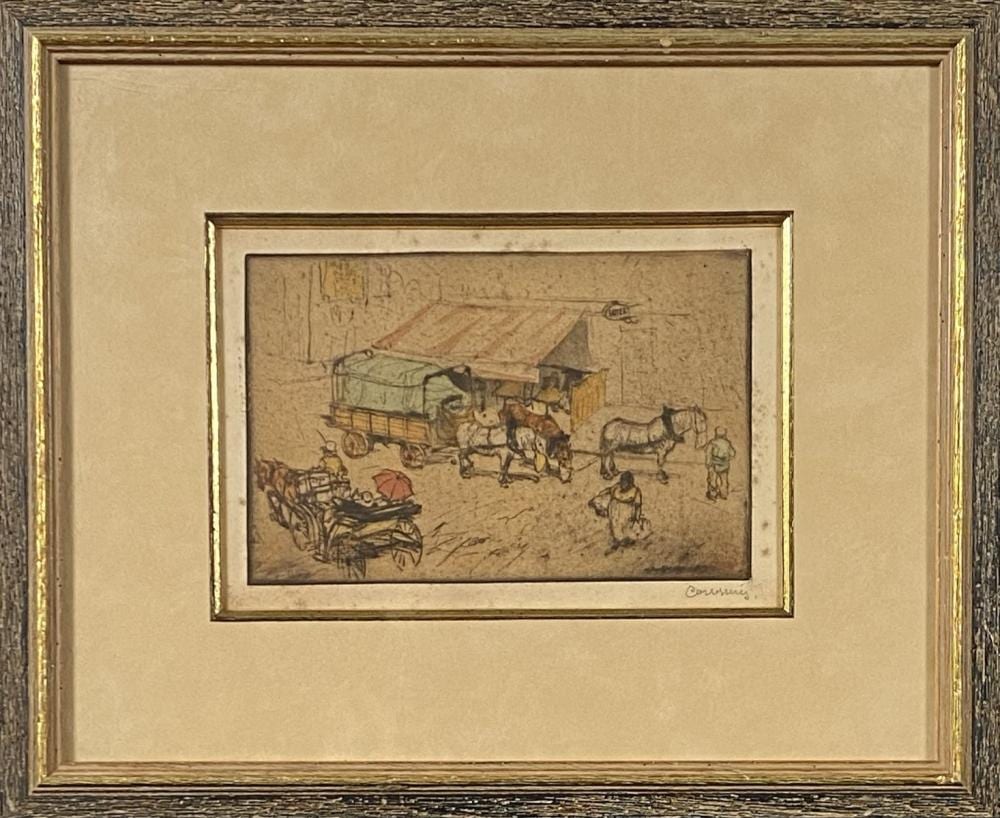 Armand Coussens comparable auction result: armand coussens etching