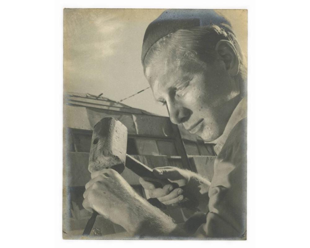 Helmar Lerski comparable auction result: working man with a hammer photograph by helmar lerski