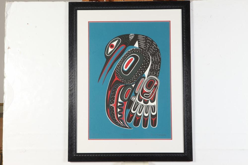 Floyd Joseph comparable auction result: floyd joseph canadian born 1953 protection serigraph on paper numbered 65 180 and signed tyee chief floyd joseph in the lower ri
