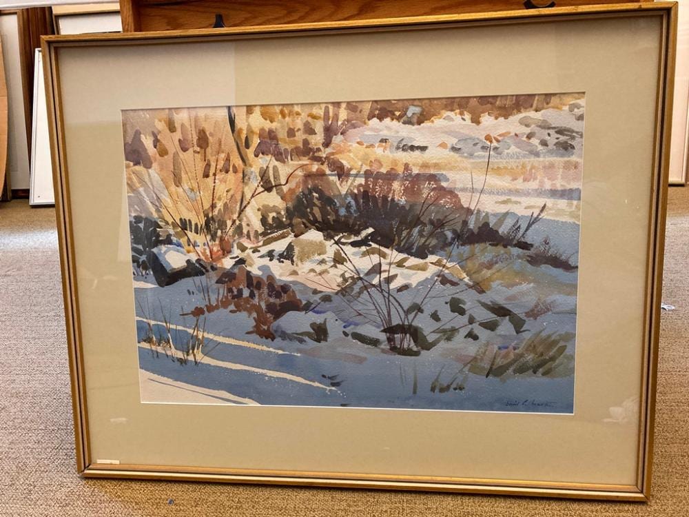 basil edwin martin american 1903 1988 winter scene watercolor on paper signed and framed · Sloans & Kenyon · 2021-12-15 Basil Edwin Martin comparable auction result: basil edwin martin american 1903 1988 winter scene watercolor on paper signed and framed