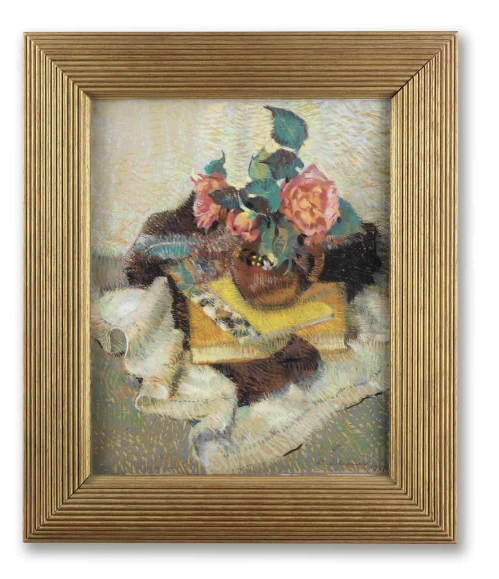 lena alexander british 1899 1983 still life of roses and books · Bonhams · 2021-12-14 Lena Alexander comparable auction result: lena alexander british 1899 1983 still life of roses and books