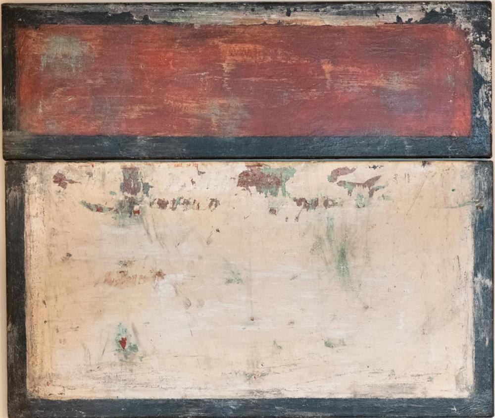 Marcia Myers comparable auction result: marcia myers american 1949 2008 fragmento del muro xxv fresco luma and varnish on linen 38 x 32 1 2 in