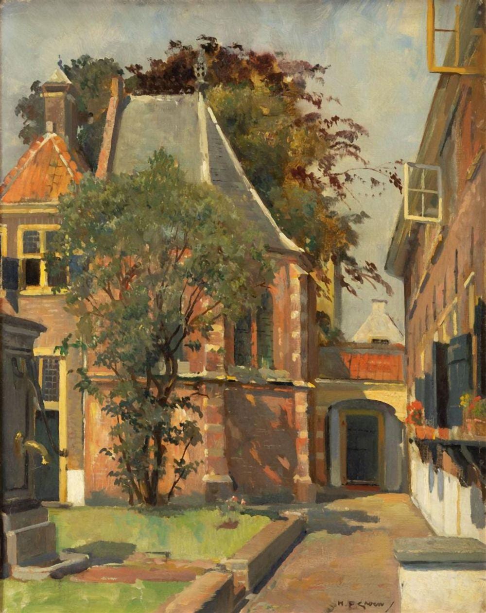 hendrik pieter groen 1886 1964 gezicht op de kapel van het sint annahofje te leiden · Veilinghuis Onder de Boompjes · 2021-12-17 Hendrik Pieter Groen comparable auction result: hendrik pieter groen 1886 1964 gezicht op de kapel van het sint annahofje te leiden