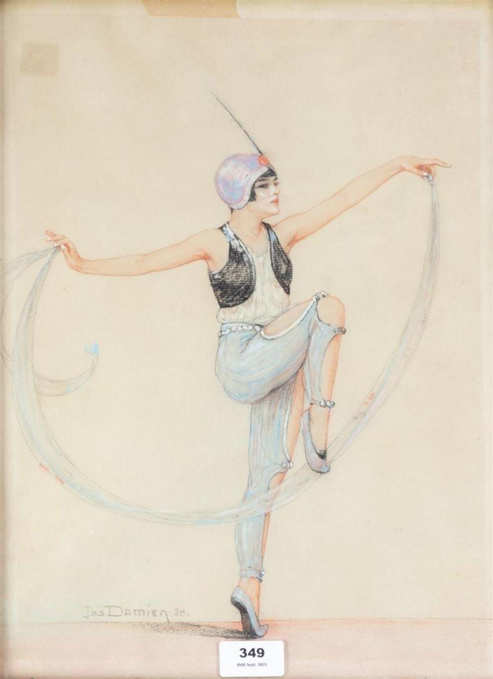 François Joseph Damien comparable auction result: fran ois joseph damien 1879 1973 danseur
