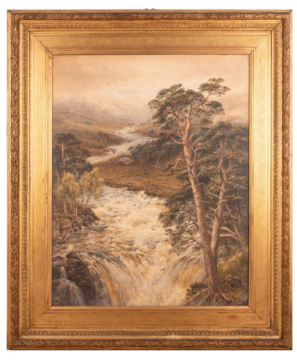 Augustus Walford Weedon comparable auction result: landscape with waterfall