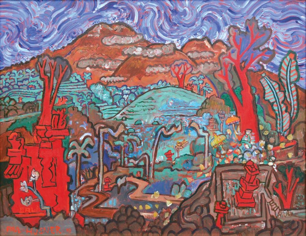 Landscape with Temples in Tabanan in Bali comparable sale