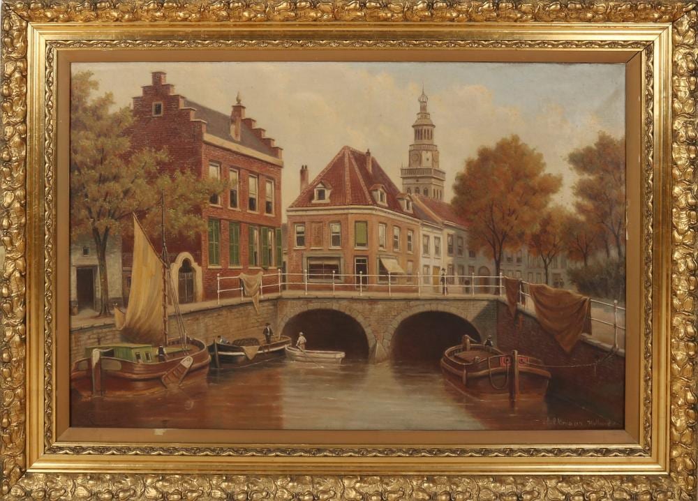 Victor Carabain comparable auction result: victor carabain canal view alkmaar