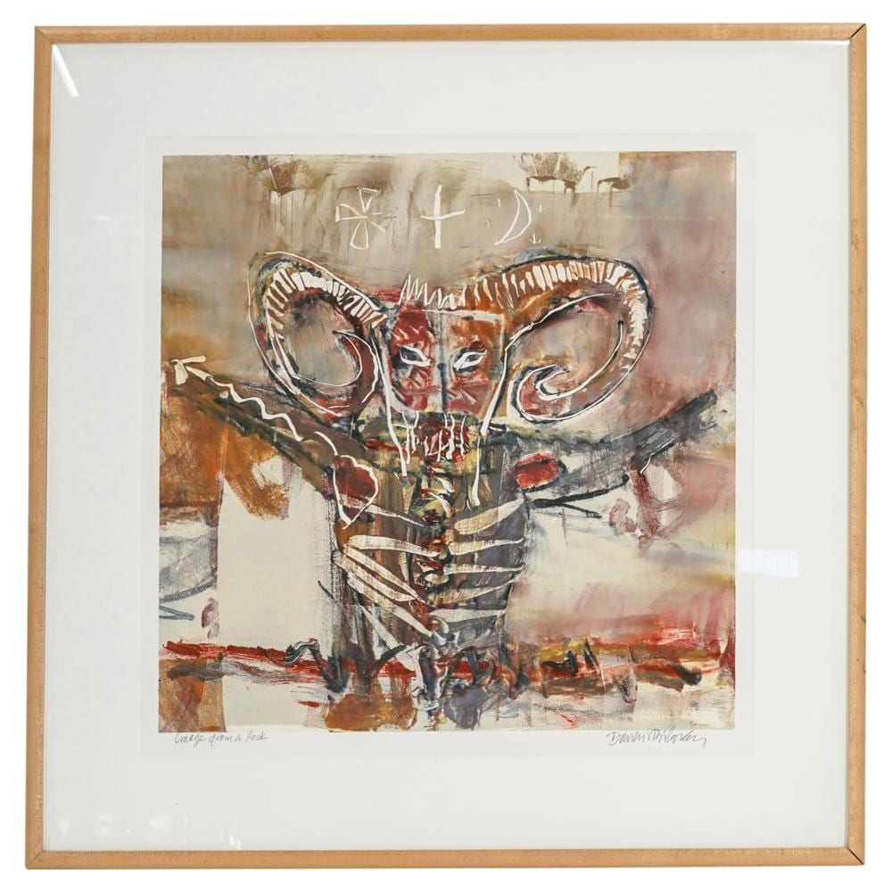 Darren Vigil Gray comparable auction result: darren vigil gray native american 1959 signed painting