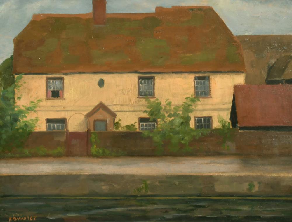 frank runacres 1904 1974 british a view of a cottage by a stream oil on panel signed 14 x 18 · John Nicholson's Fine Art Auctioneers & Valuers · 2021-12-22 Frank Runacres comparable auction result: frank runacres 1904 1974 british a view of a cottage by a stream oil on panel signed 14 x 18