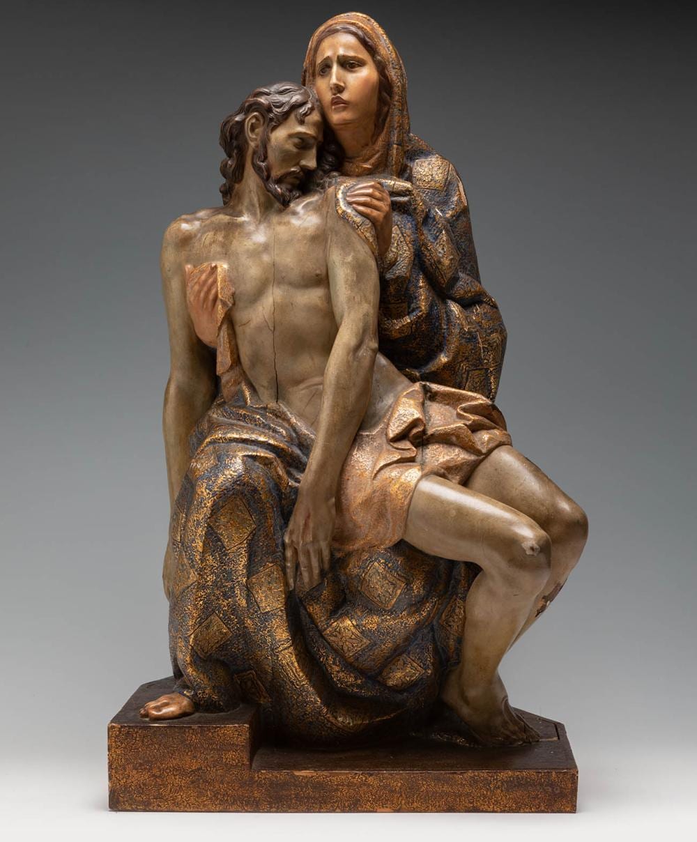 Vicente Navarro y Romero comparable auction result: vicente navarro romero valencia 1888 barcelona 1978 piet sculpture in carved and polychrome wood
