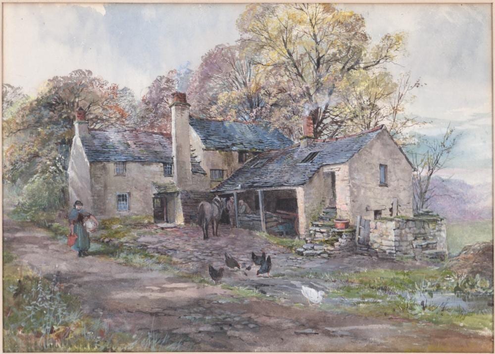 Reginald Jones comparable auction result: reginald jones watercolor old mill