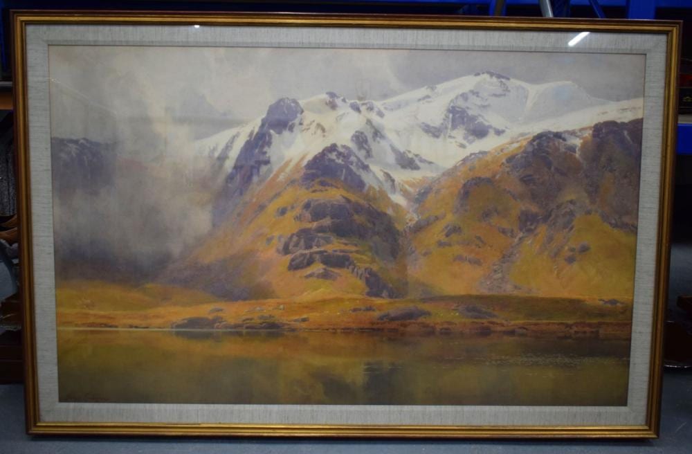 George Cockram comparable auction result: george cockram 1861 1950 british watercolour landscape 145 cm x 88 cm overall