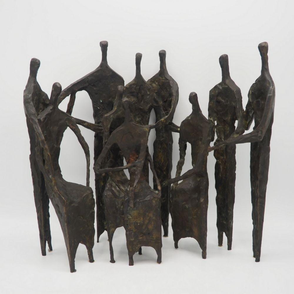 seff weidl 1915 1972 sculpture bronze patine fonc e figurant un groupe de personnages h 31 · Salle de Ventes Saint-Job · 2022-01-24 Seff Weidl comparable auction result: seff weidl 1915 1972 sculpture bronze patine fonc e figurant un groupe de personnages h 31
