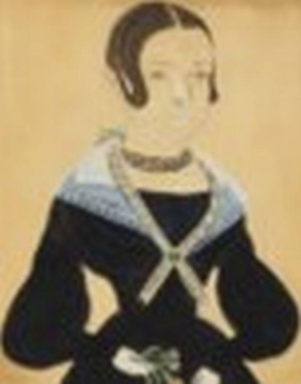 Jane Anthony Davis comparable auction result: jane anthony davis 1821 1855 portrait of a lady with crossed shawl and flowers